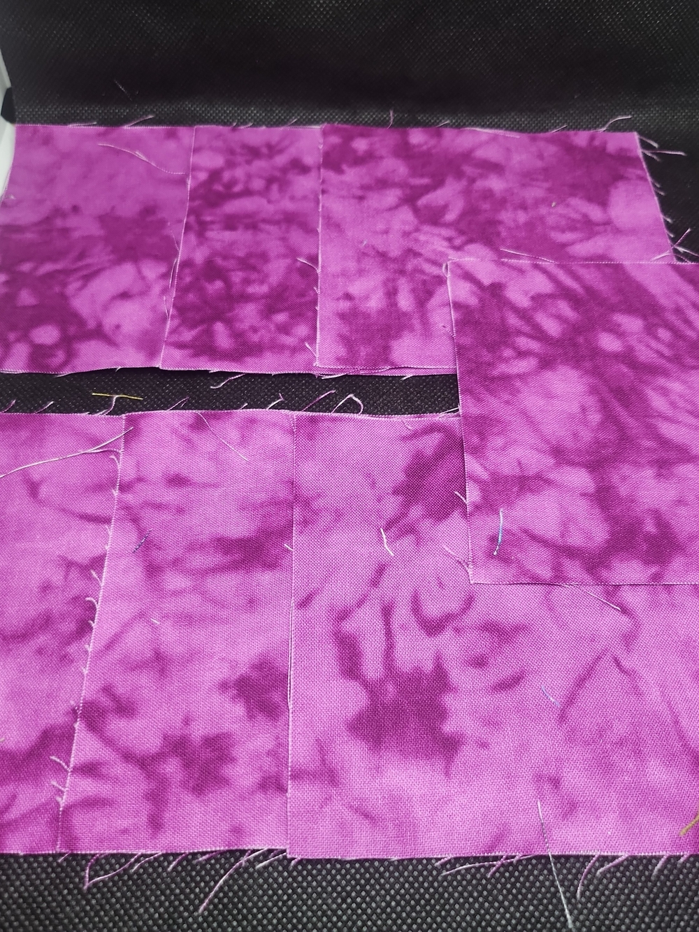 Hot Pink Tie-Dye Cotton Fabric Squares - Craft Quilting Pack